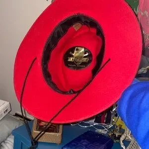 Closet | Accessories | Vintage Red Felt Cowgirl Hat With  display picture 2